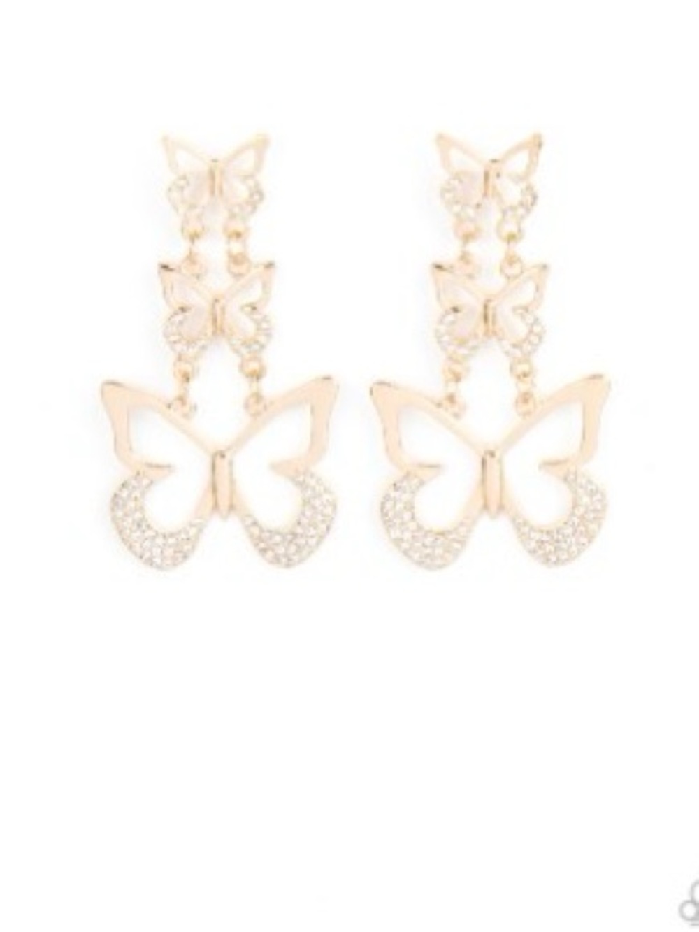 Gold Butterfly Drop Earrings - Women Jewelry
